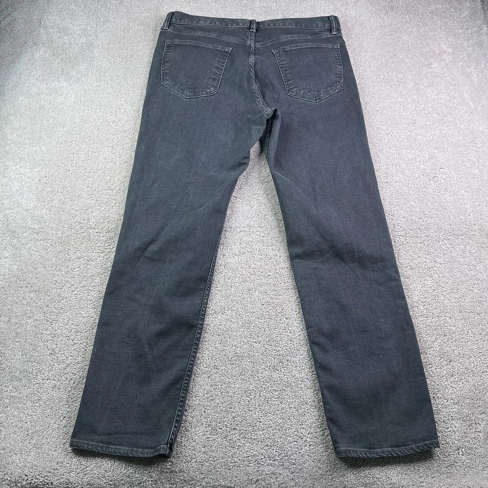 Banana Republic Jeans Mens 36x32 Gray‎ Black Slim Rapid Movement Denim Stretch